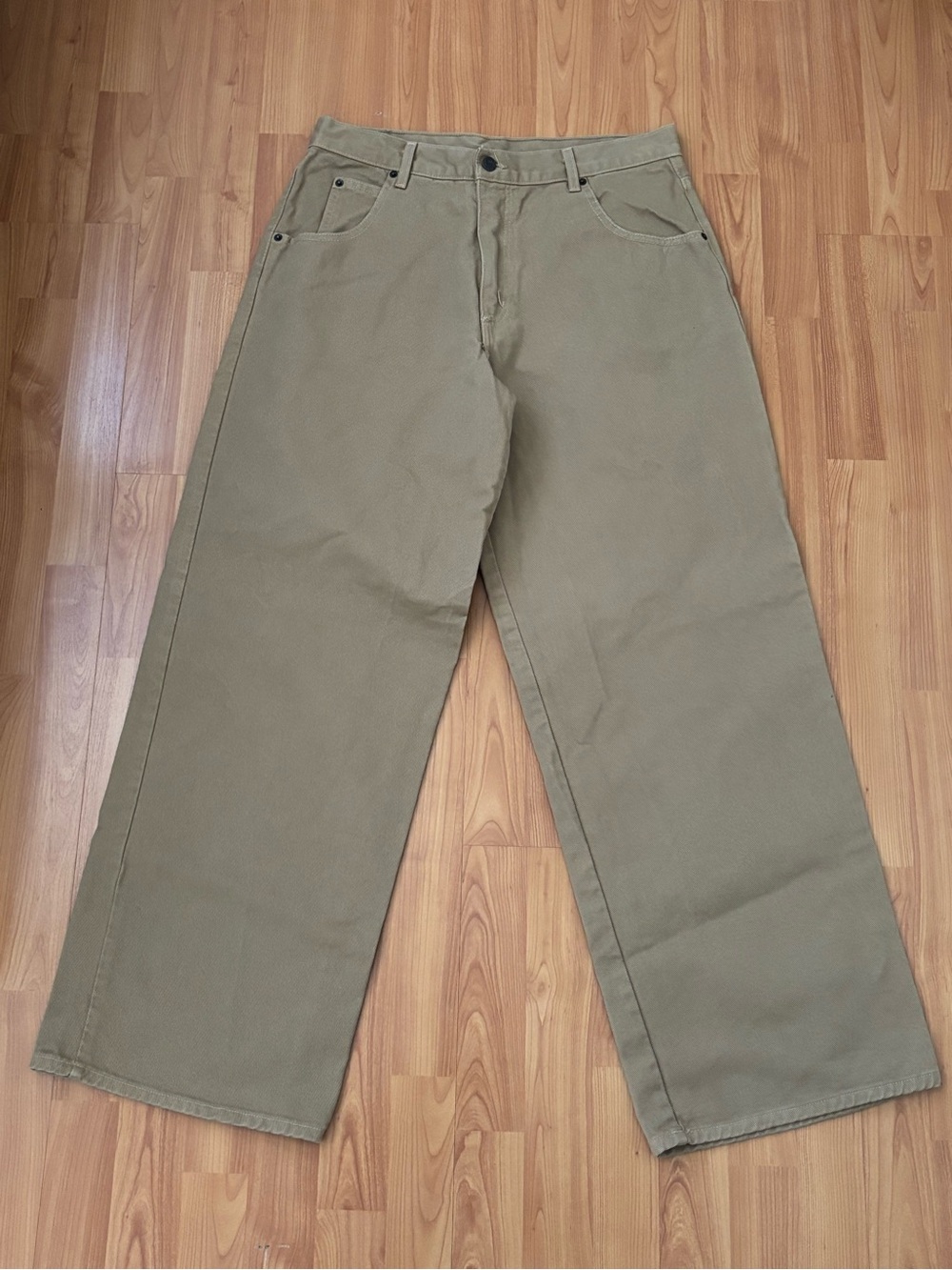 Men's Wide-Leg Chino Pants - Khaki